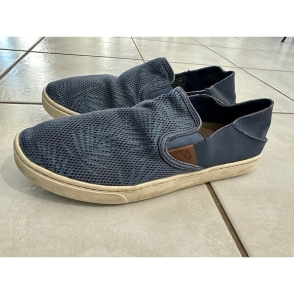 Scarpe Donna OLUKAI Pehuea Slip On – Blu/Vivide – Taglia 7.5 – Sneaker 2 In 1 Con Tacco Abbattibile